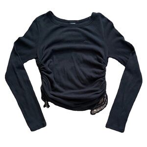 PINK Victoria's Secret Black Long Sleeve Top